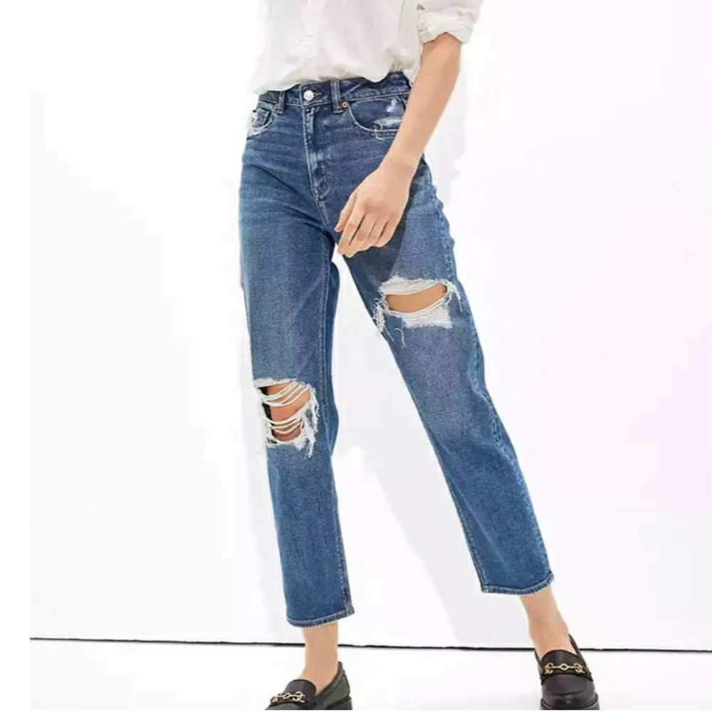 American eagle stretch mom straight jeans 12 regular - Picture 1 of 7